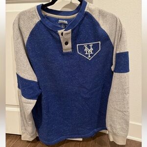 New York Mets Stitches Blue and Gray Sweater Size Large